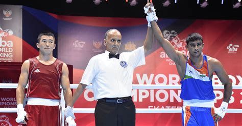 2019 World Boxing Championship: Unstoppable Manish Kaushik wins in a ...