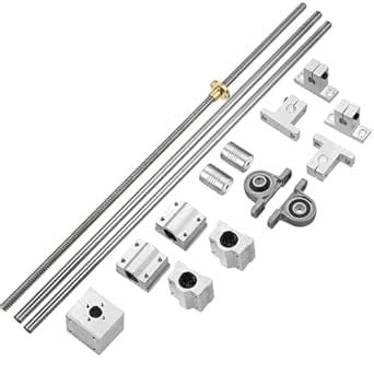 2PCS 8x900mm Linear Motion Rods & 8mm Lead Screw & 4PCS SK8 Rod Support ...