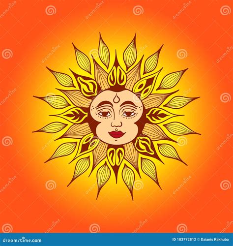Sun with face stock vector. Illustration of celestial - 103772812