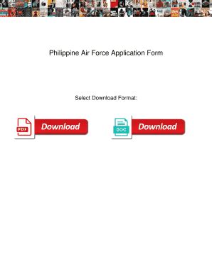 Fillable Online Philippine Air Force Application Form. Philippine Air ...