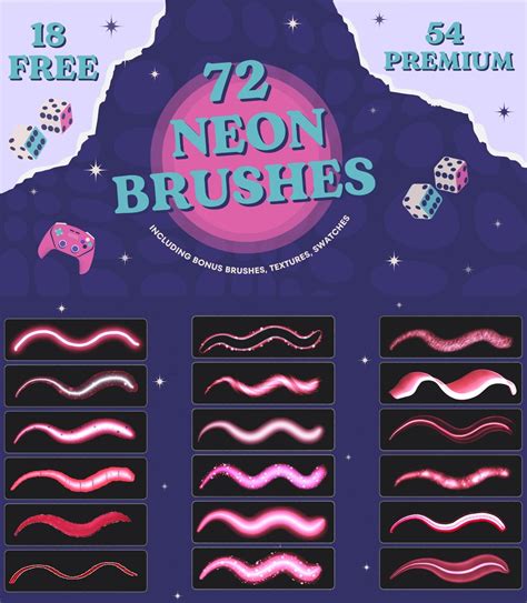 Neon Light Procreate Brushes | Procreate neon brush, Neon brushes ...