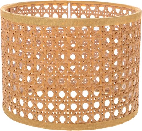 Rattan Lamp Shade, Retro Small Wicker Lamp Shade Replacement, Woven ...