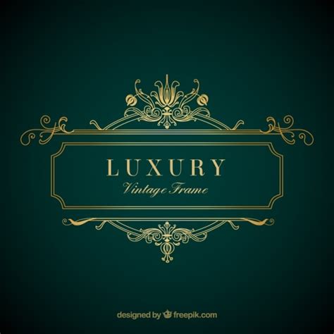 Luxurious frame on a green background | Free Vector