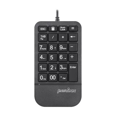 PERIPAD-205 - Wired Numeric Keypad with Big Print Letters - Perixx USA