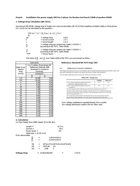 Image result for Voltage Drop Calculation Sample for Three Phase System