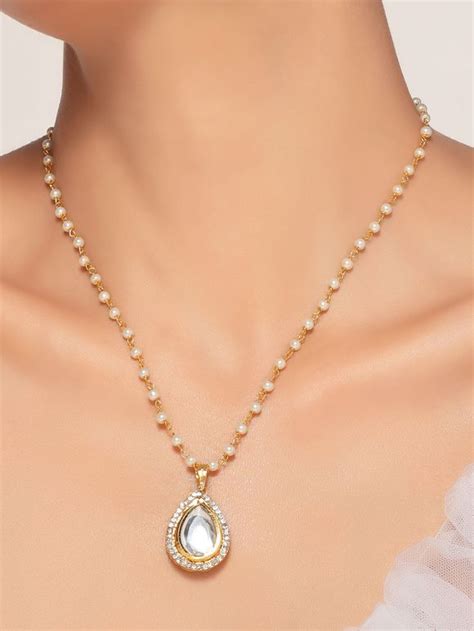 Gold Toned Handcrafted Brass Necklace