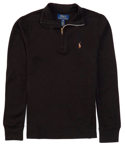 Polo Ralph Lauren Big Boys 8-20 Long Sleeve Quarter-Zip Interlock ...