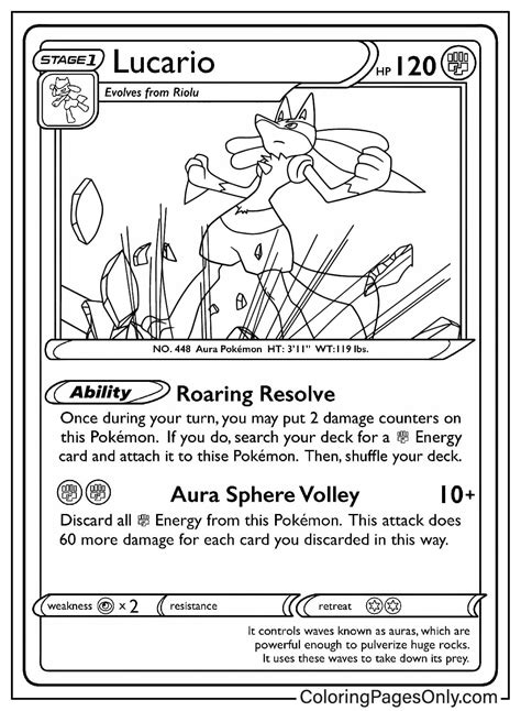 20+ Pokemon Card Coloring Pages - Free Printable PDF & Online Coloring