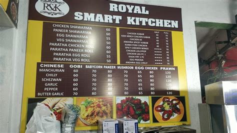 Menu at Royal smart kitchen, Bengaluru, 2G2J+3VW