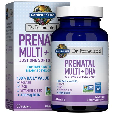 Garden of Life: Prenatal Multivitamin + DHA, Folate & Iron, Nutrition ...