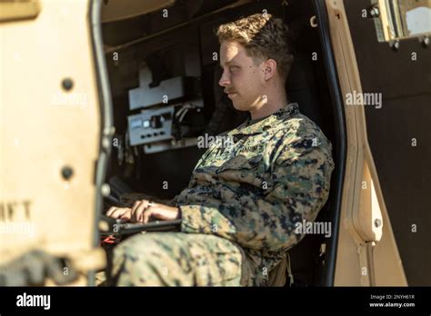 U.S. Marine Corps Sgt. Austin Langley, a data system administrator with ...