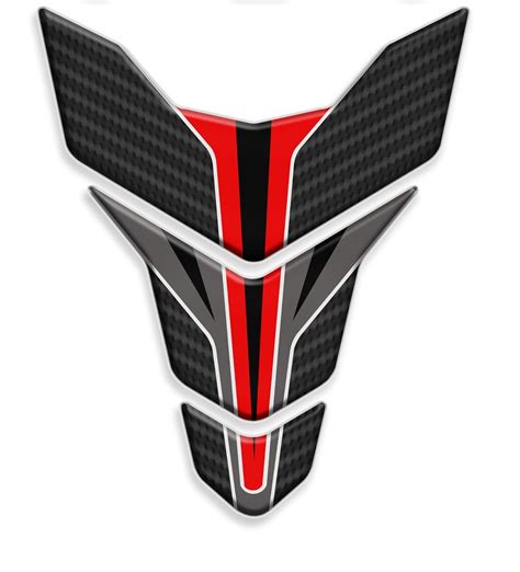 Badal Graphics Bike Tank Pad Red Black Carbon Fiber Desing : Amazon.in ...