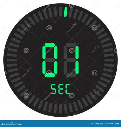 The Digital Timer 1 Second. Electronic Stopwatch with a Gradient Dial ...