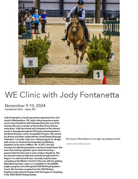 WE Clinic with Jody Fontanetta, Centerline Farm, Apex, NC, 9 November ...