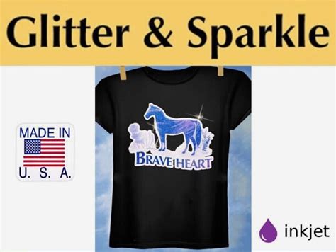 Blue Glitter Heat Transfer Paper for Inkjet Printer (10 Sheets, 8.5x11 ...