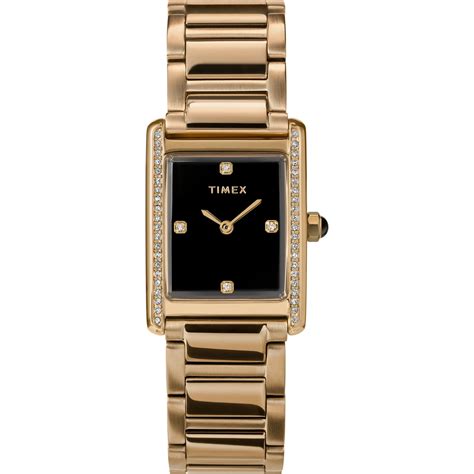 Timex Hailey Black Rectangle Quartz Women Watch - TW2V81400UJ - At JUST ...
