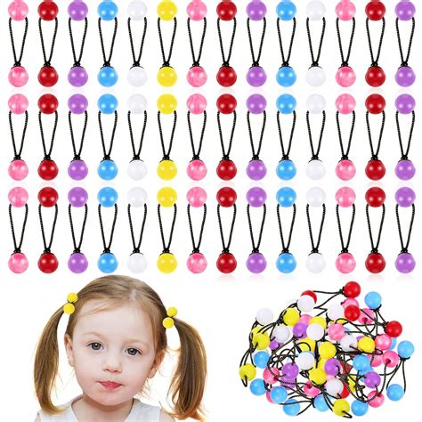 Amazon.com: 36 Pieces Hair Ties Balls Ponytail Holders Colorful Twin ...