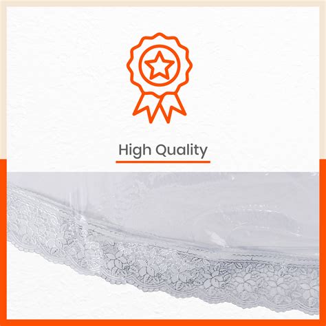 Plastic Rectangular Dining Table Cover with Silver Lace 54x78 – Bathla Home