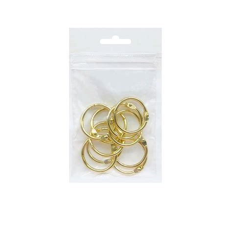 Gold Book Rings 19 mm : 10 pc – Luxury Deco