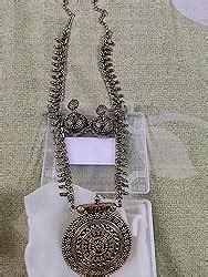 Sasitrends German Oxidized Long Necklace Earring Set for Girls and ...