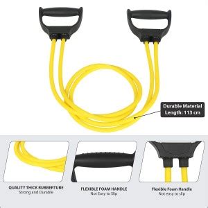 RBRN Resistance Band, Toning Tube with D Handle for Exercise Workout ...