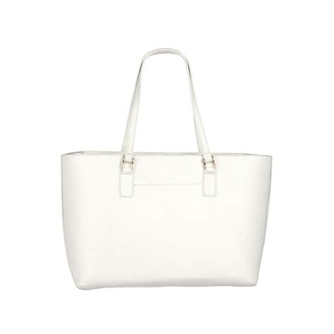 Buy Priyaasi Classic White Solid Tote Bag Online