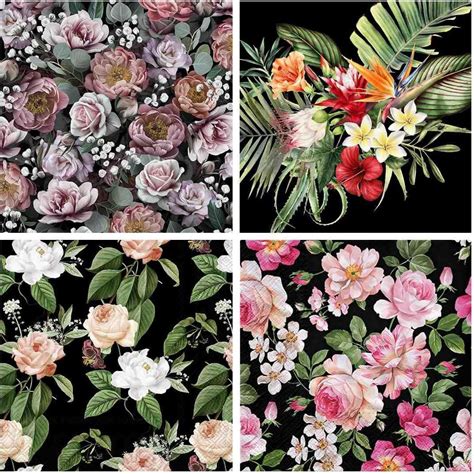 The Tissue Store Decoupage Paper Napkin for Craft 4 Sheets - Floral 12 ...