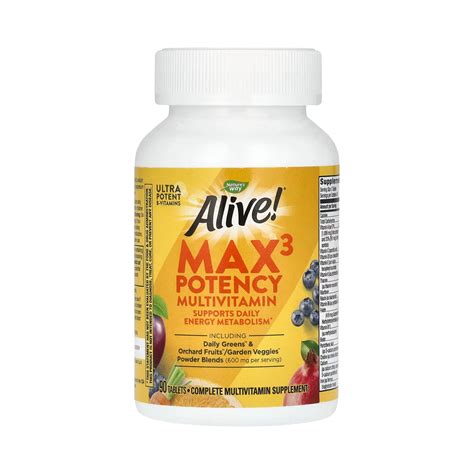 Buy Nature's Way®, Alive!® Max3 Potency Multivitamin, (90 Capsules ...
