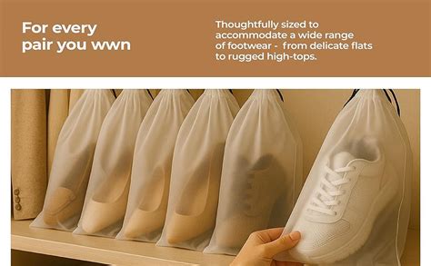 Lifelong Shoe Bags for Travel, Drawstring Travel Shoe Bags for Packing ...