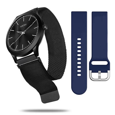 Buy Matrix Silicone Swap Analog Black Dial Watch With Interchangeable ...