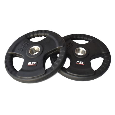Weight Plate Tri Grip Rubberize (Black) — MSFFIT