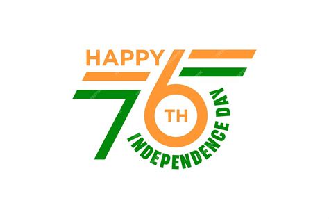 Seventy six 76 years of indian independence day greeting design logo ...
