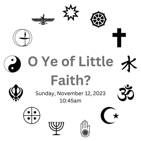 O ye of little faith? - Tree of Life Unitarian Universalist Congregation