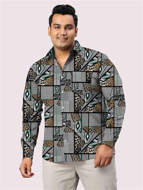 Buy Trendy Animal Skin Digital Printed Plus Size Full Shirt | Guniaa