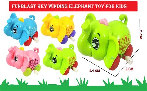 Buy FunBlast Key Winding Elephant Toy for Kids Toy with Friction Power ...