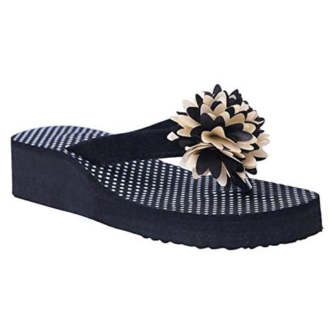 Buy M2C Women Platform Wedge Flip Flop with Arch Support Comfortable ...