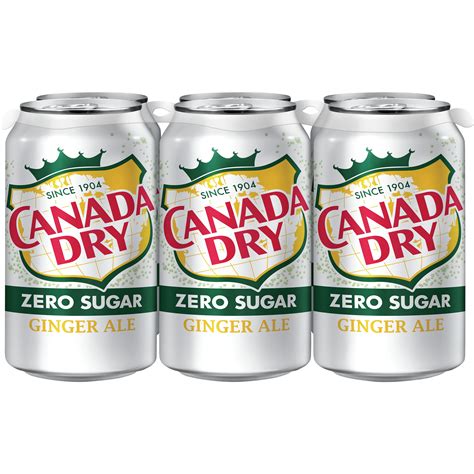 Buy Canada Dry Zero Sugar Ginger Ale Soda, 7.5 fl oz cans, 6 pack ...