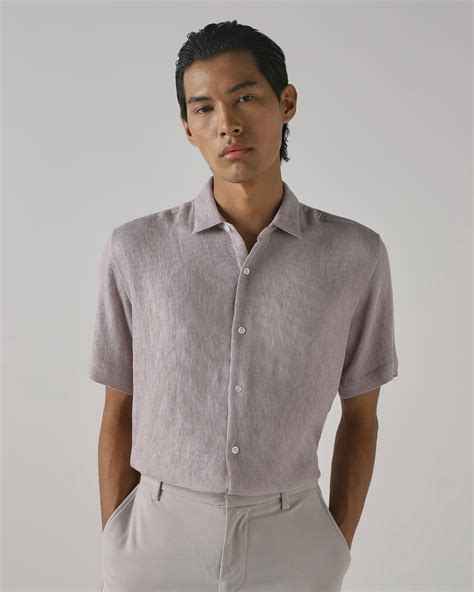 Buy Lilac Crinkle Plain Slim Fit Casual Shirt Online at Muftijeans