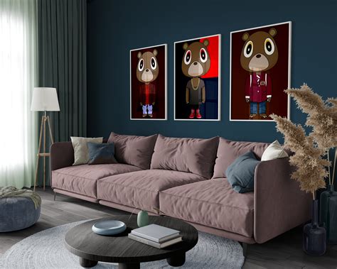 Kanye West Set of 3 Posters, Graduation Album Cover, Ye Grap | Inspire ...