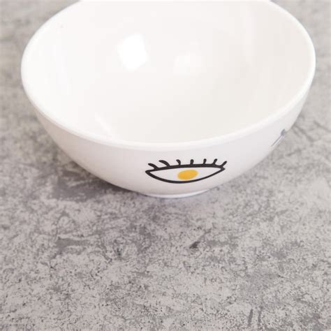 Buy Quite Nature White Printed Melamine Veg Bowl - 9.6 x 5 cm - 100 ml ...