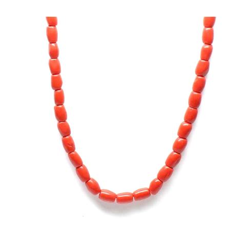 Red Coral Beads Single line Necklace Mala – Karizma Jewels