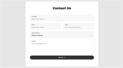 Image result for Formulaire De Contact HTML CSS