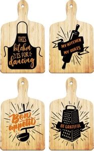 Artvibes Designer Wooden Wall Hanging Chopping Board & Door Sign for ...
