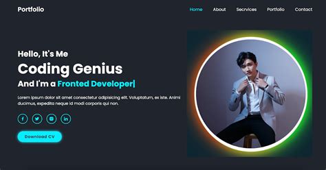 Image result for Portfolio Using HTML CSS and JavaScript