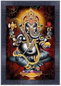 pnf Ganesh Wall Painting Synthetic frame-14675 Religious Frame Price in ...