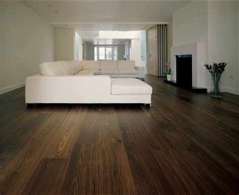 Walnut Flooring in a Contemporary Living Room - Carlisle Wide Plank ...