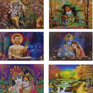 Combo of 6 Beautiful poster | Gloss Laminated Paper Printing | Radha ...
