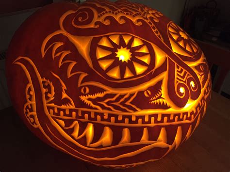 Intricate pumpkin carving | Pumpkin carving, Halloween pumpkin carving ...
