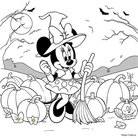 Coloriage Minnie Mouse Halloween