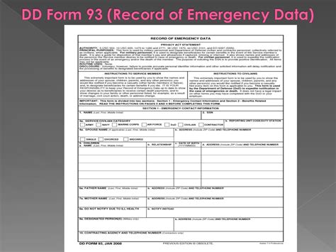 PPT - How to complete DD Form 93 for Soldiers PowerPoint Presentation ...
